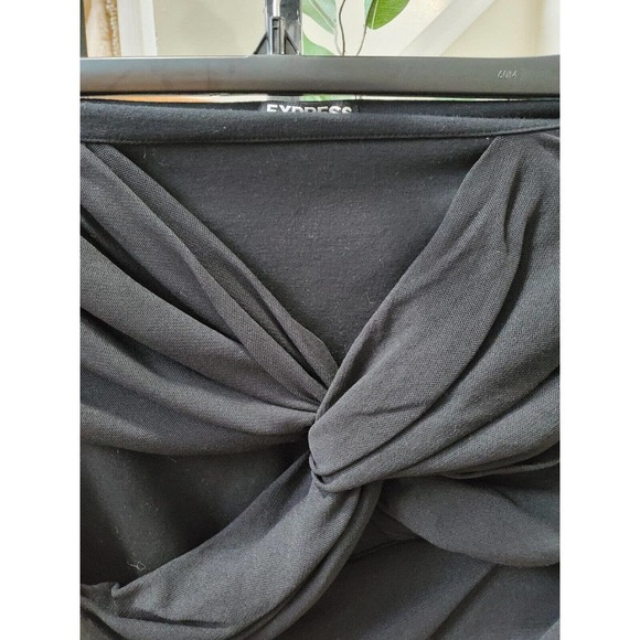 Express Mesh Wrap Twist Front Goth Bodycon Mini Skirt Size 6 - Picture 3 of 11